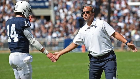 Franklin holds steadfast to 1-0 mentality amidst QB scrutiny taken in Altoona, Pa. (Penn State)